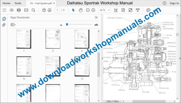 Daihatsu Sportrak Repair Workshop Manual Service
